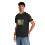 Unisex Heavy Cotton Tee - Poly Art - Forest Sunset (Variant 1)