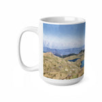 Ceramic White Cup 15oz - Poly Art - Rila Lakes, Bulgaria