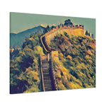 Stretched Matte Canvas - Poly Art - China's Great Wall (Variant 4)