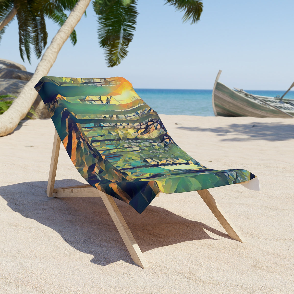 Beach Towel – Poly Art - Forest (Variant 05)