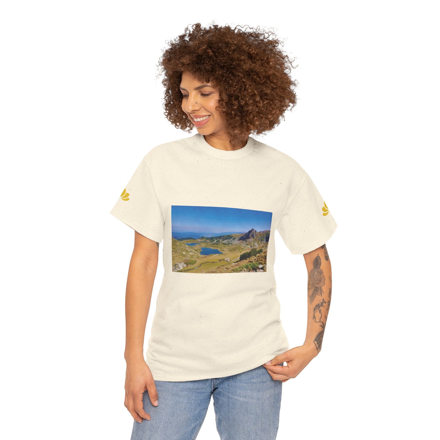 Unisex Heavy Cotton Tee - Rila Lakes (Variant 1)