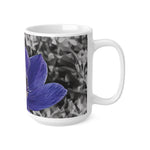 Ceramic White Cup 15oz - Poly Art - Flower of Anemone