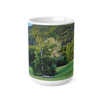 Ceramic White Cup 15oz - Tree in a lawn