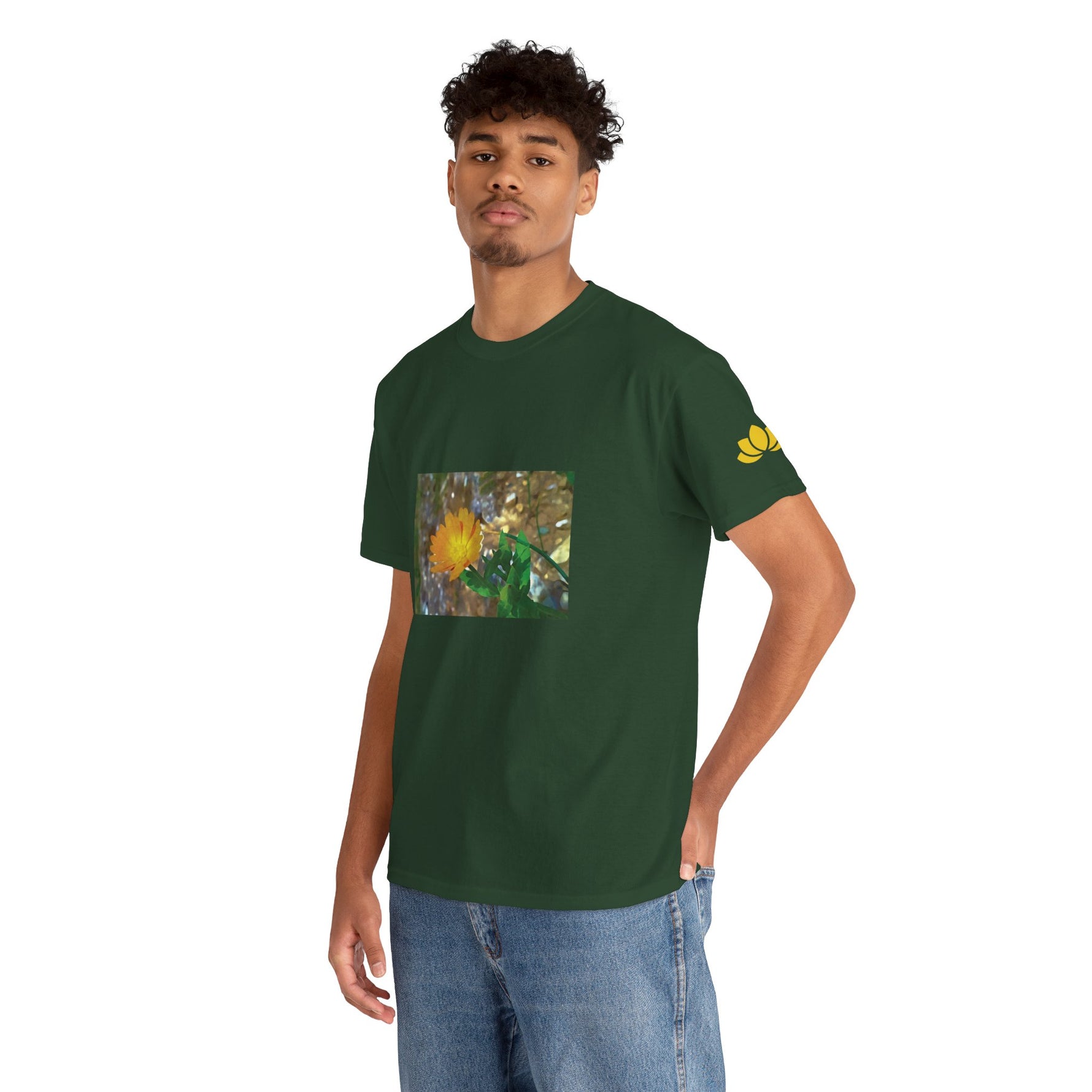 Unisex Heavy Cotton Tee - Flower of Calendula