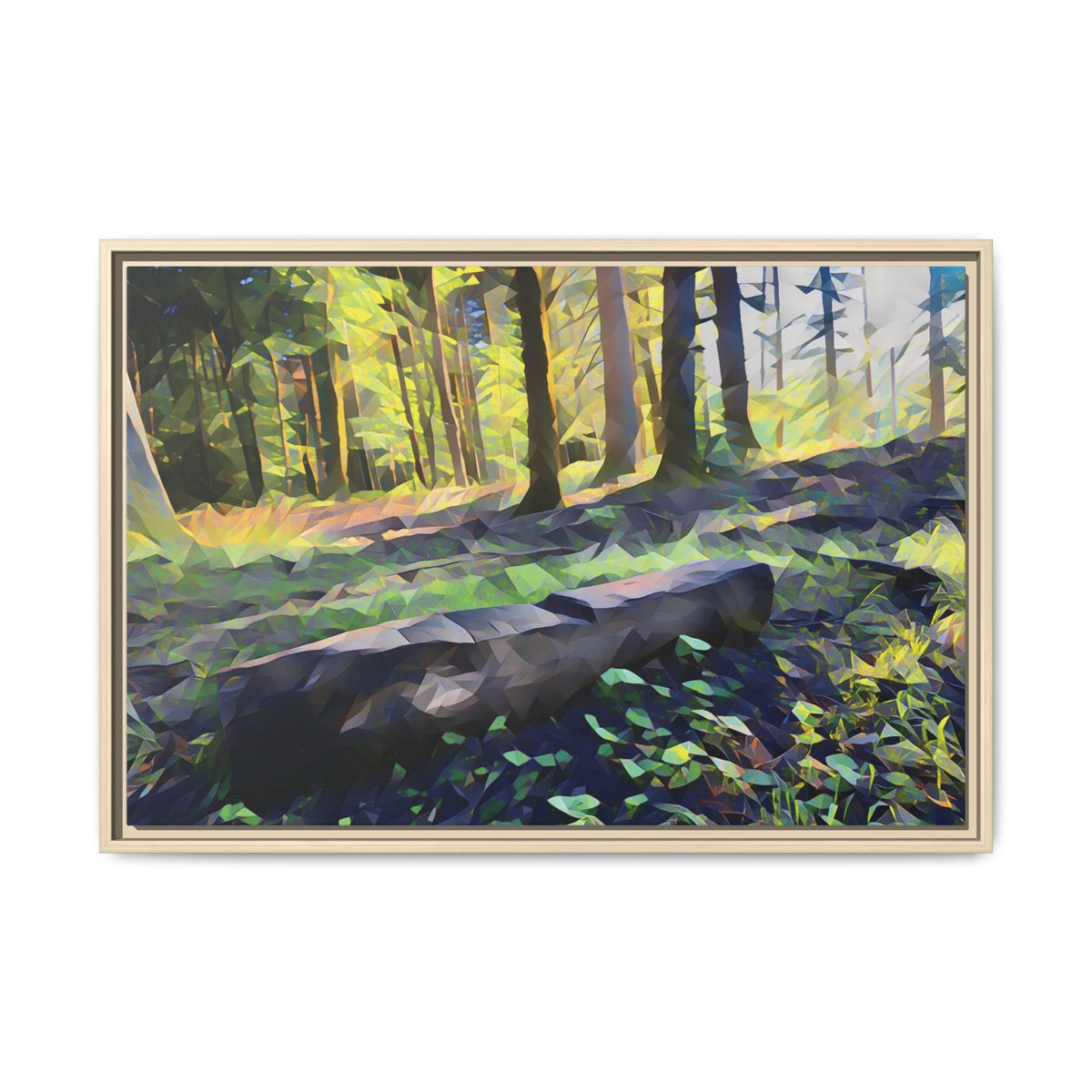 Forest, Echoes of Nature | Poly Art | Framed Canvas