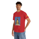Unisex Heavy Cotton Tee - Nepal, Buddha's Eyes (Variant 3)