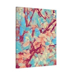 Stretched Matte Canvas - Poly Art - Apple's Tree Flower (Variant 3)