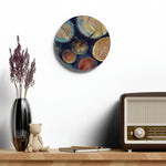 Acrylic Wall Clock - Poly Art - Wooden Trunks (Variant 8)