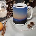 Ceramic White Cup 15oz - Sunset Sky (Variant 1)