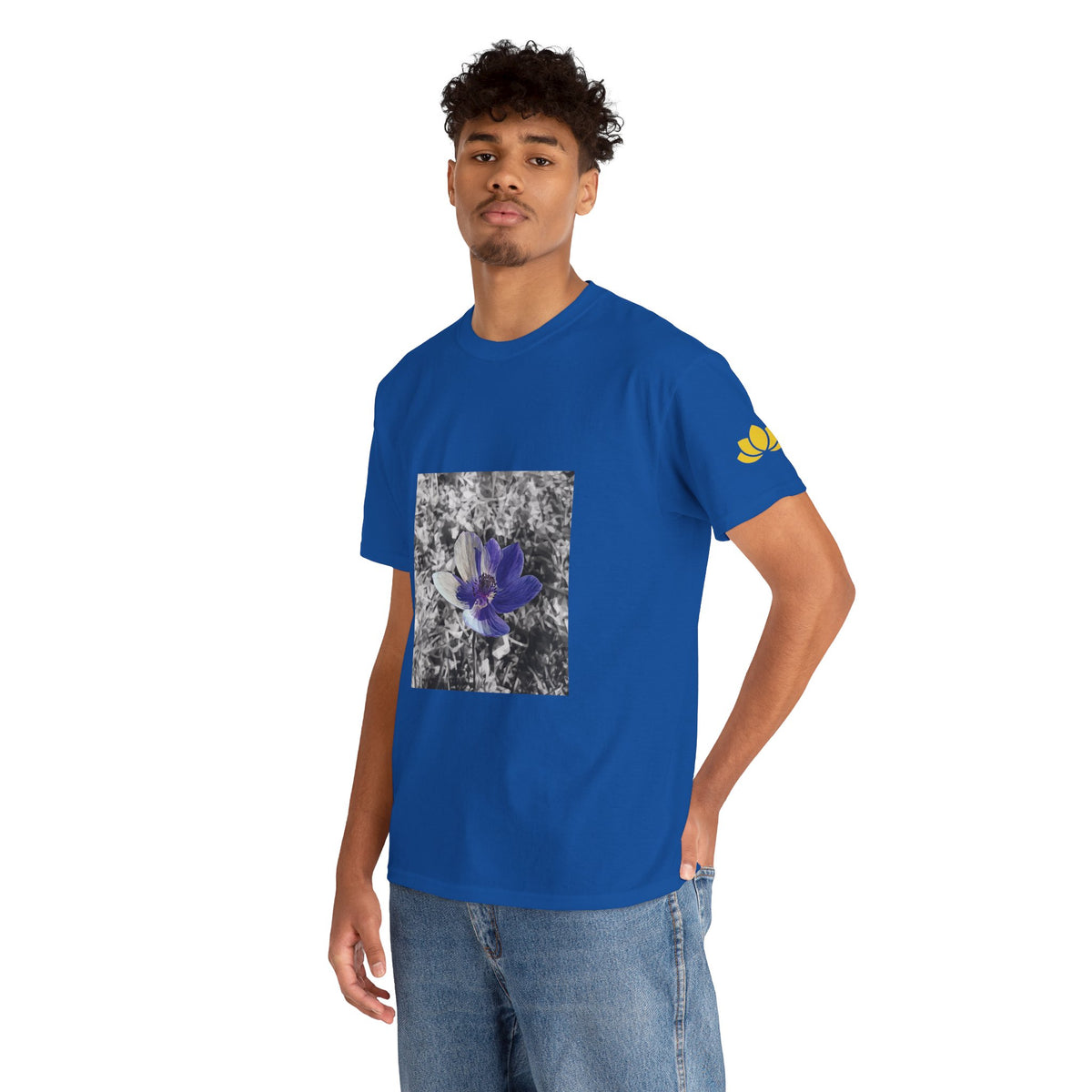 Unisex Heavy Cotton Tee - Poly Art - Flower of Anemone