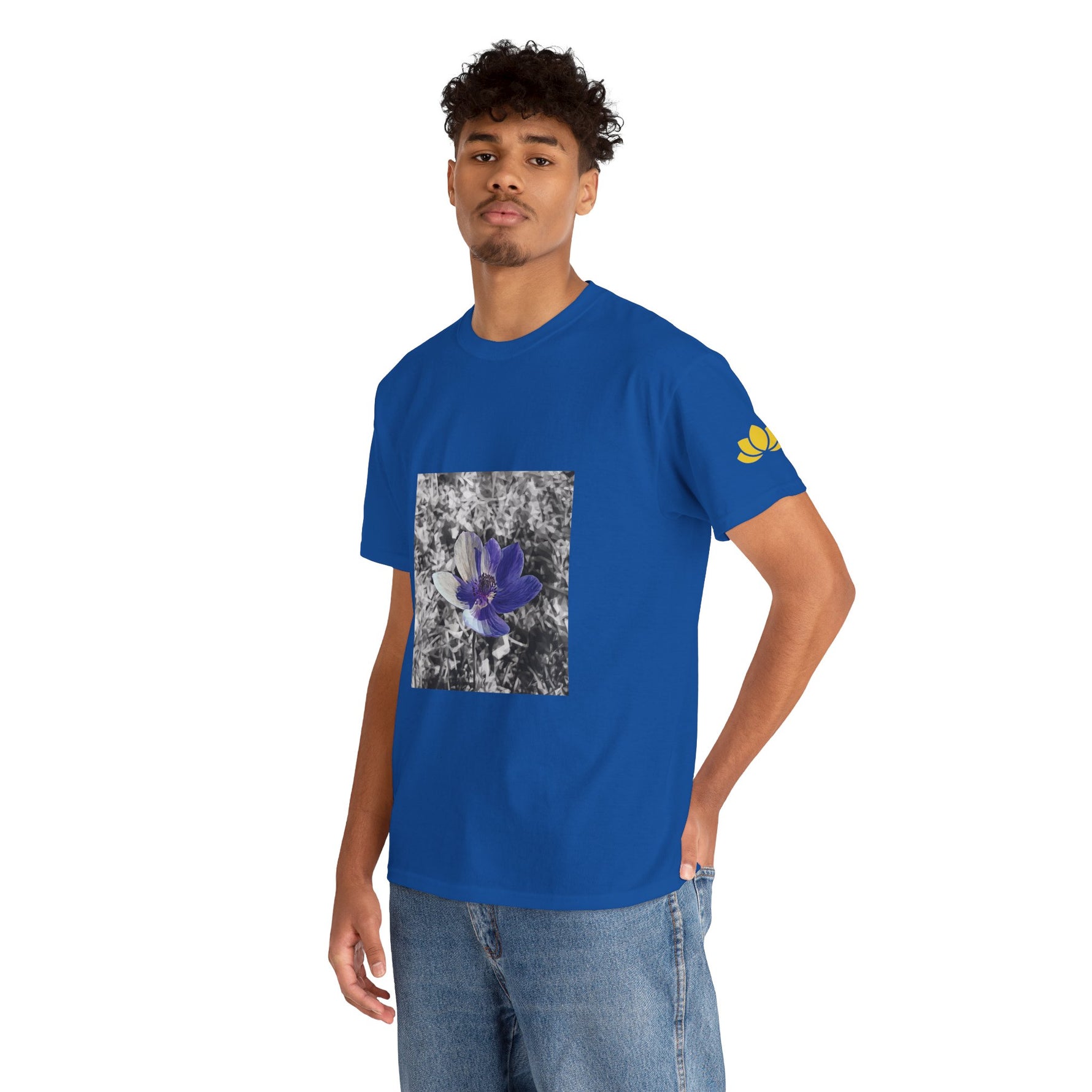 Unisex Heavy Cotton Tee - Poly Art - Flower of Anemone