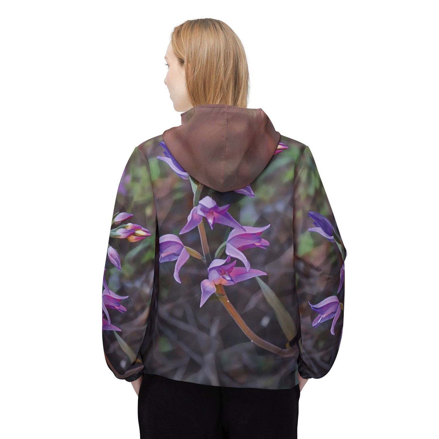Windbreaker Jacket - Poly Art - Flower of Cephanthera Rubra