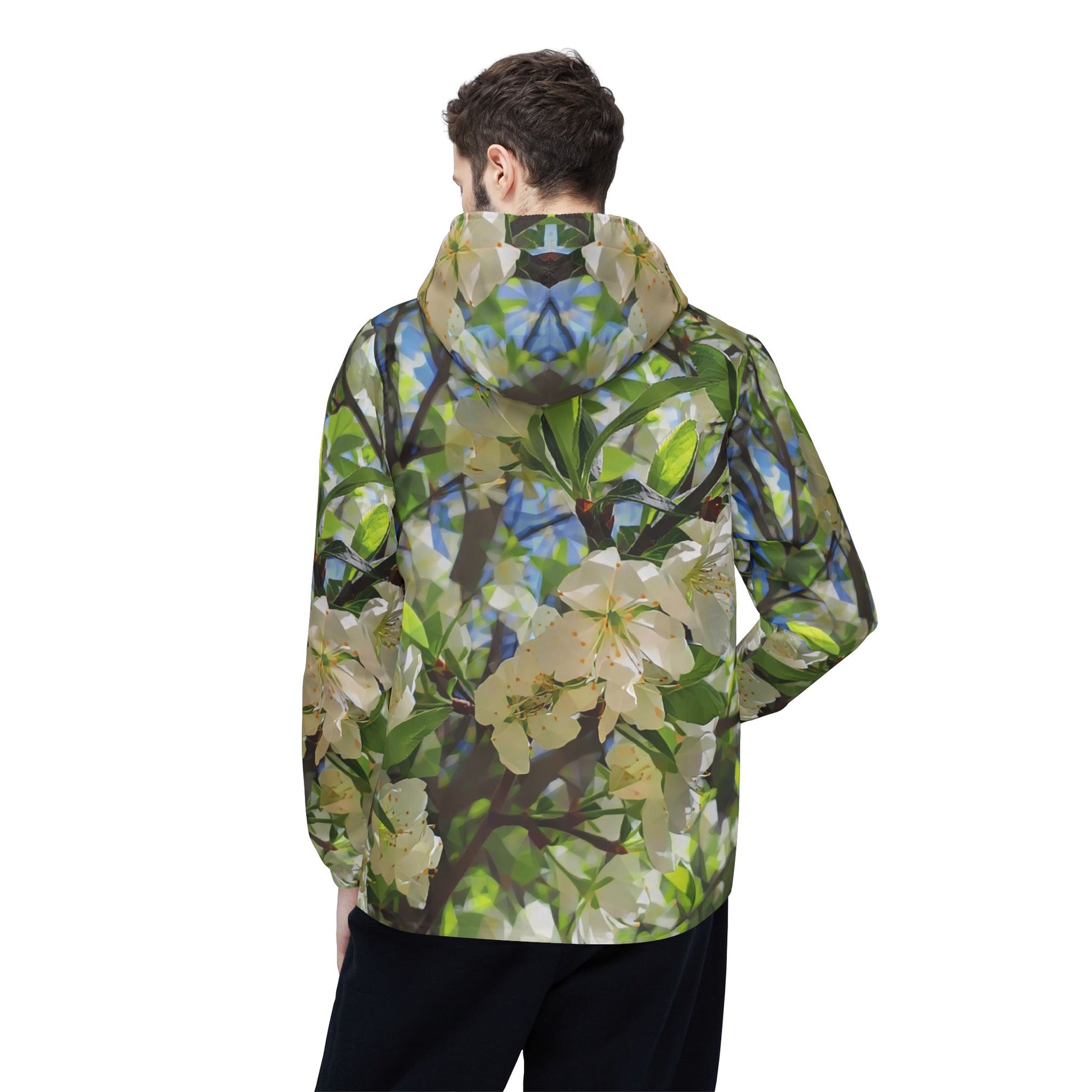 Windbreaker Jacket - Poly Art - Apple's Tree Flower (Variant 1)