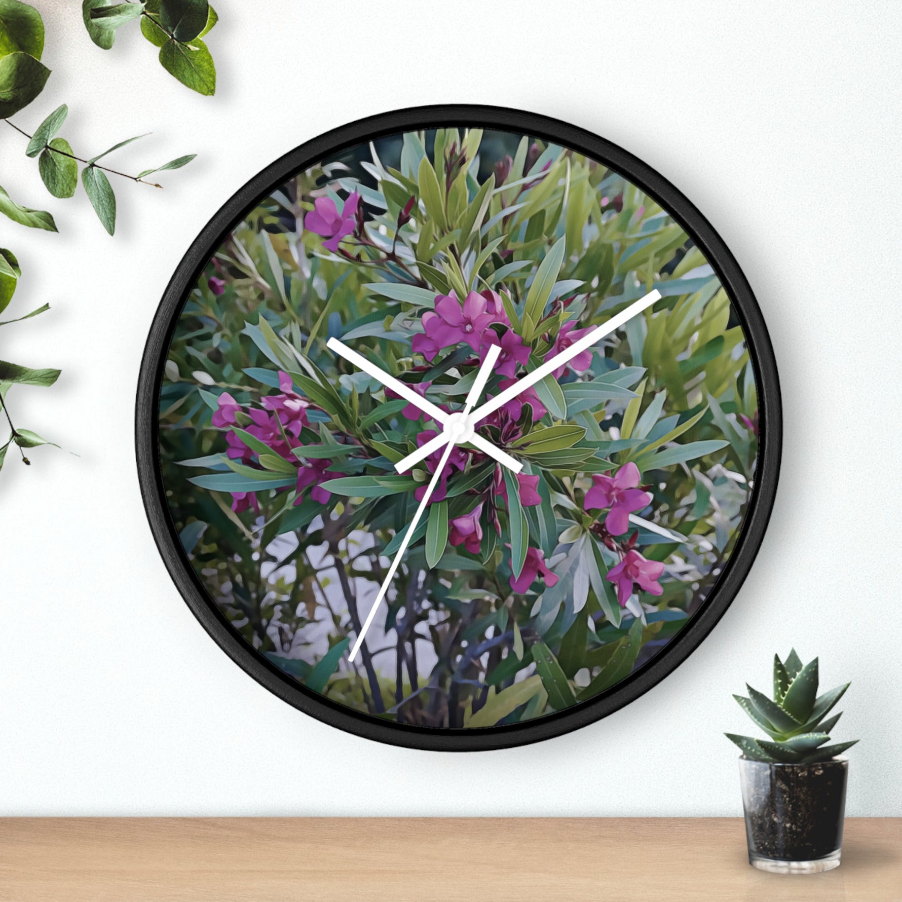 Wall Clock - Flower of Oleander