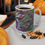 Ceramic White Cup 15oz - Poly Art - Flower of Cephalanthera Rubra