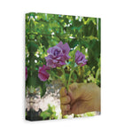 Stretched Matte Canvas - Flower of Rose, small bouquet