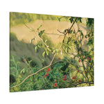Stretched Matte Canvas - Poly Art - Rosehip Plant