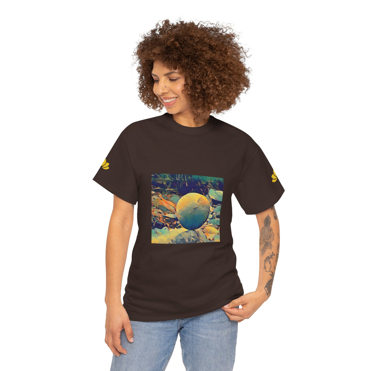 Unisex Heavy Cotton Tee - Poly Art - Stone Balance