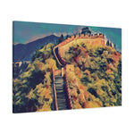 Stretched Matte Canvas - Poly Art - China's Great Wall (Variant 3)