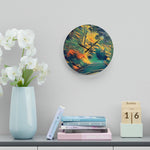 Acrylic Wall Clock - Poly Art - Forest (Variant 03)