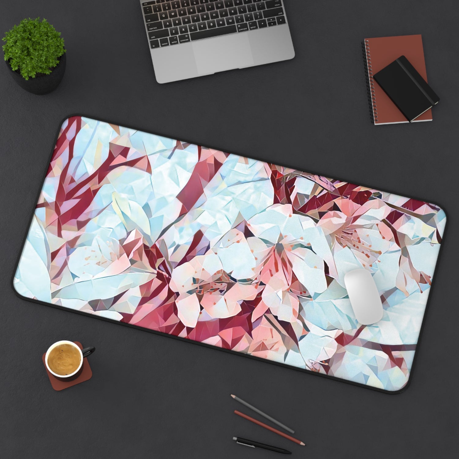 Desk Mat - Poly Art - Apple's Tree Flower (Variant 4)