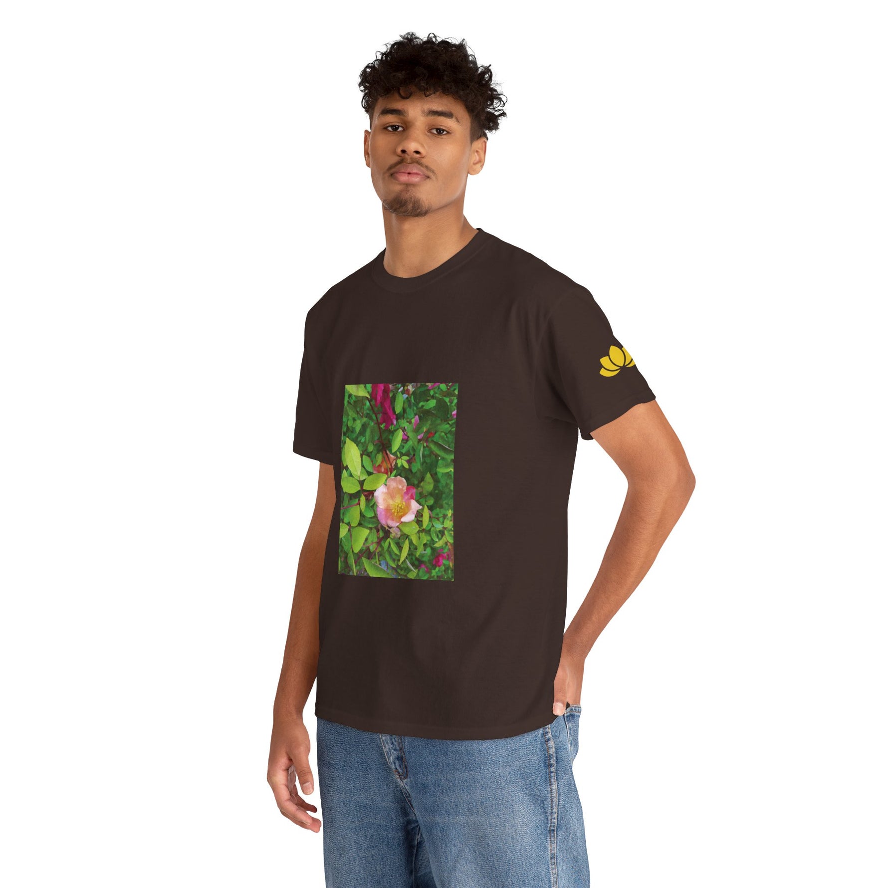 Unisex Heavy Cotton Tee - Flower of Rose