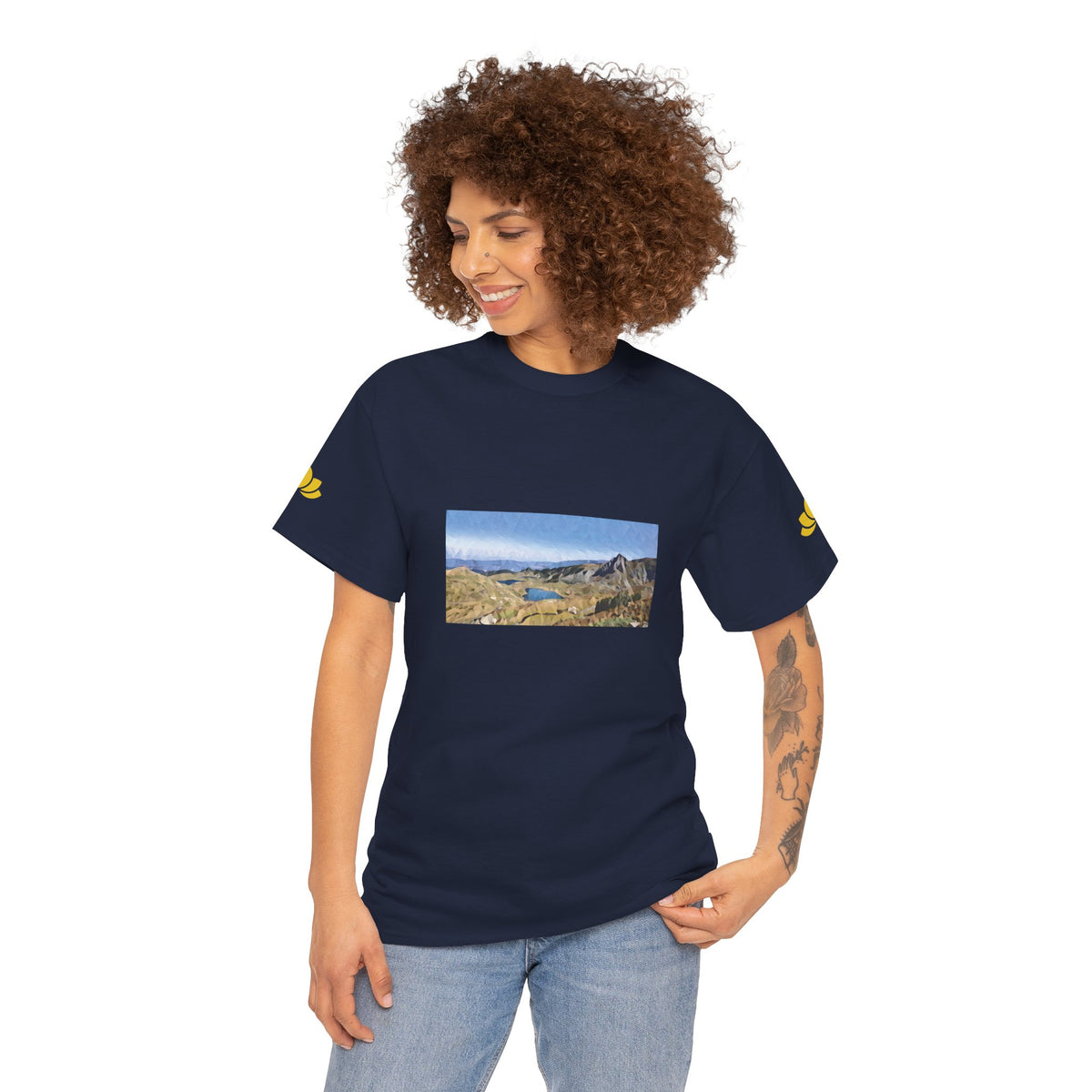 Unisex Heavy Cotton Tee - Poly Art - Rila Lakes