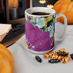 Ceramic White Cup 15oz - Flower of Dahlia