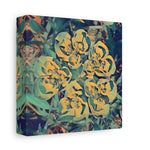 Stretched Matte Canvas - Poly Art - Flower of Euphorbia Helioscopia