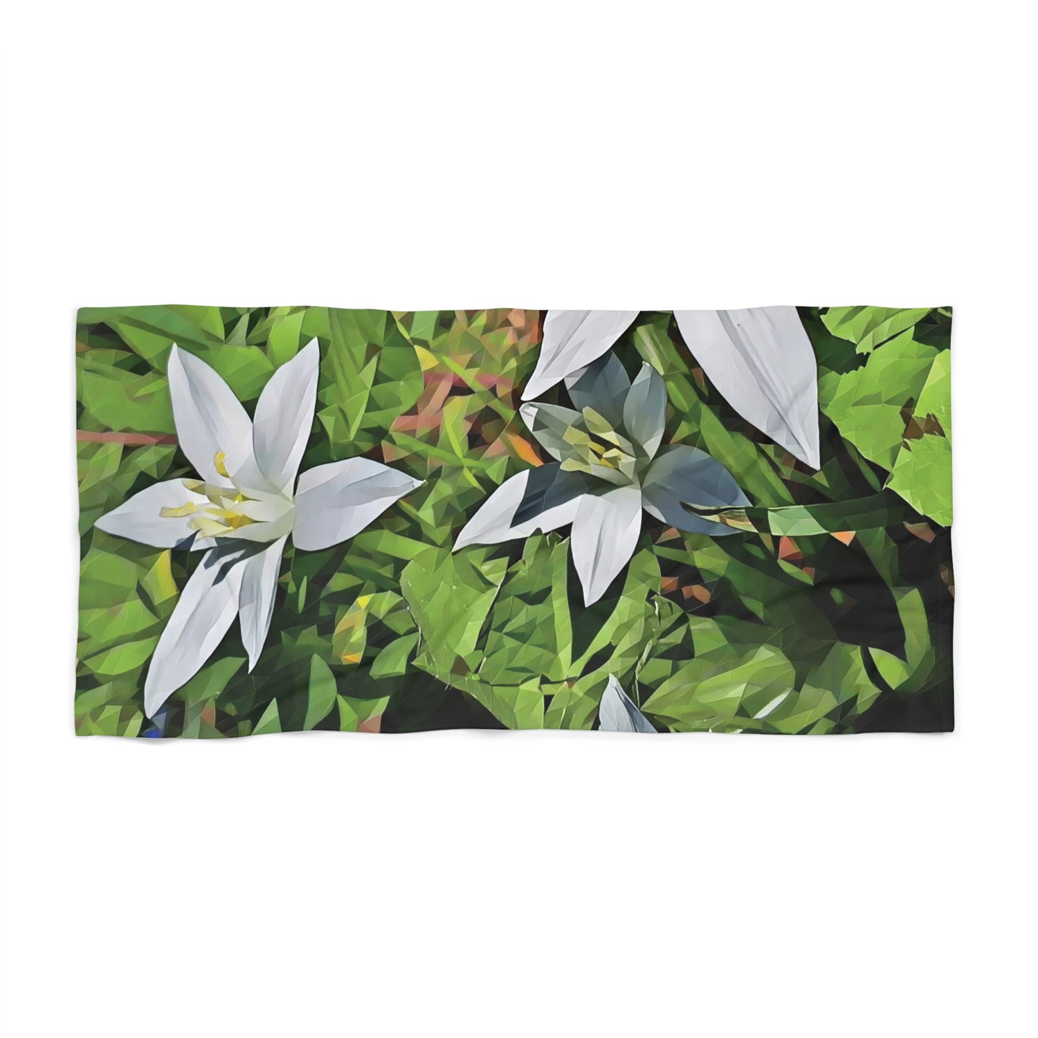 Beach Towel – Poly Art - Flower of Ornithogalum (Variant 1)