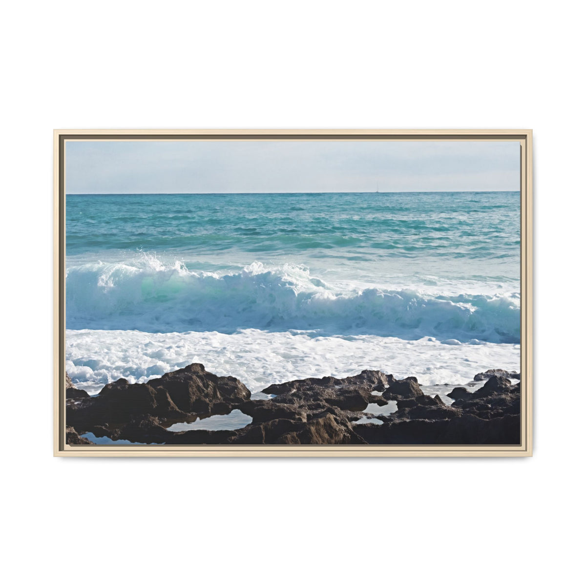 Sea (Through the Wave) | Framed Canvas