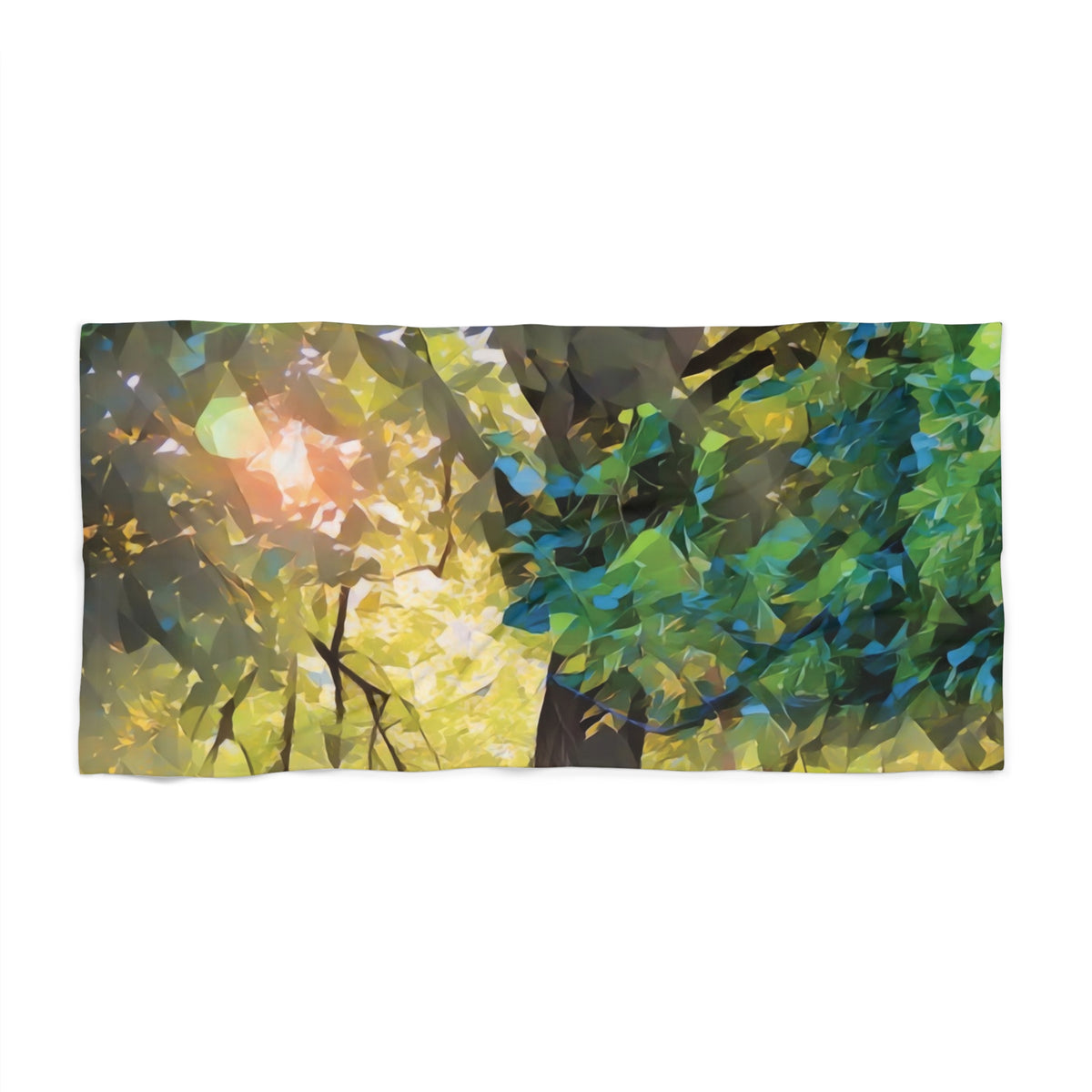 Beach Towel – Poly Art - Tree Crown (Variant 2)