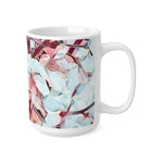 Ceramic White Cup 15oz - Poly Art - Apples' Tree Flower (Variant 4)