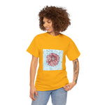 Unisex Heavy Cotton Tee - Poly Art - Flower of Dahlia (Variant 2)