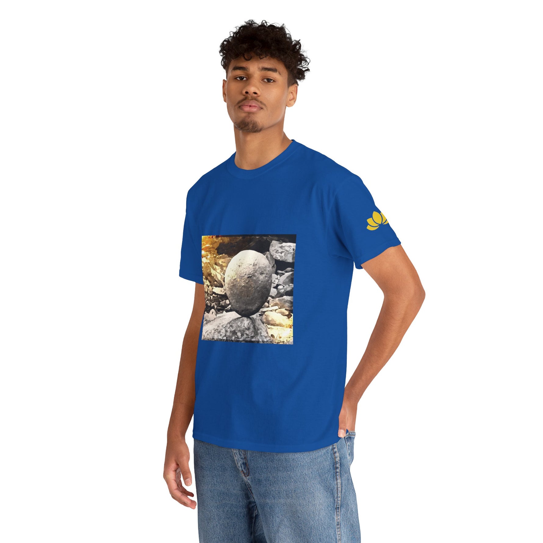 Unisex Heavy Cotton Tee - Stone Balance (Variant 1)