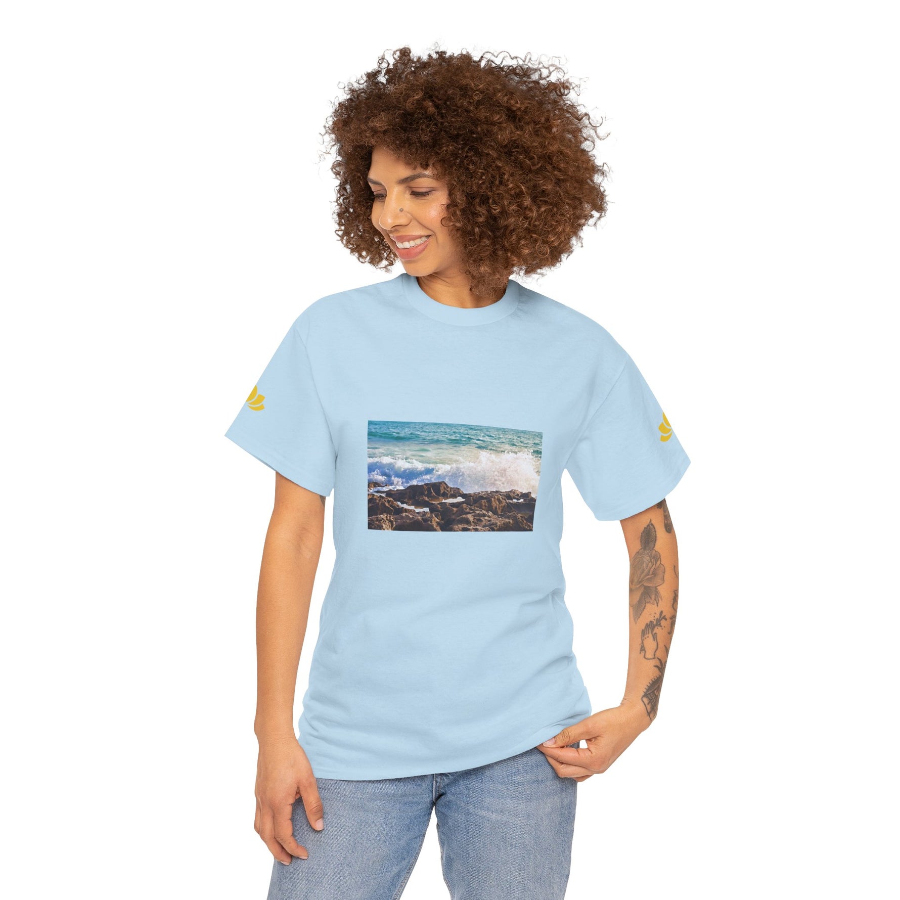 Unisex Heavy Cotton Tee - Sea (Variant 4)