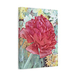 Stretched Matte Canvas - Poly Art - Dahlia in red (Variant 2)