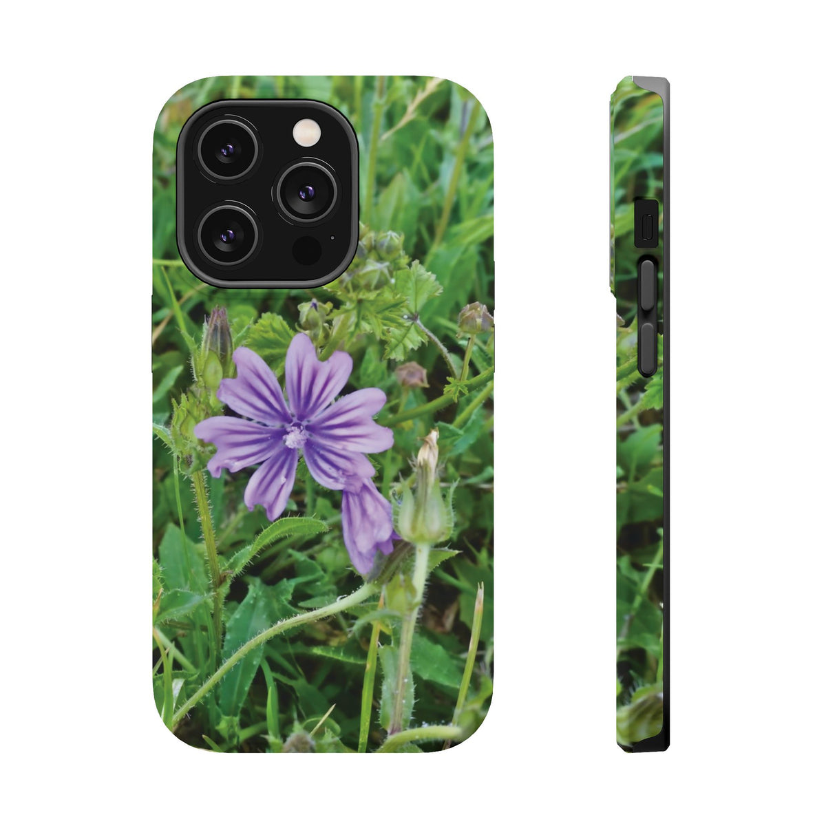 Magnetic Tough Phone Case - Flower of Malva Sylvestris