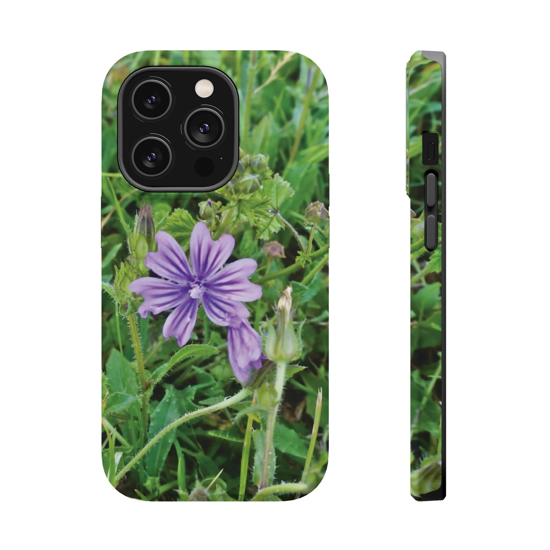 Magnetic Tough Phone Case - Flower of Malva Sylvestris