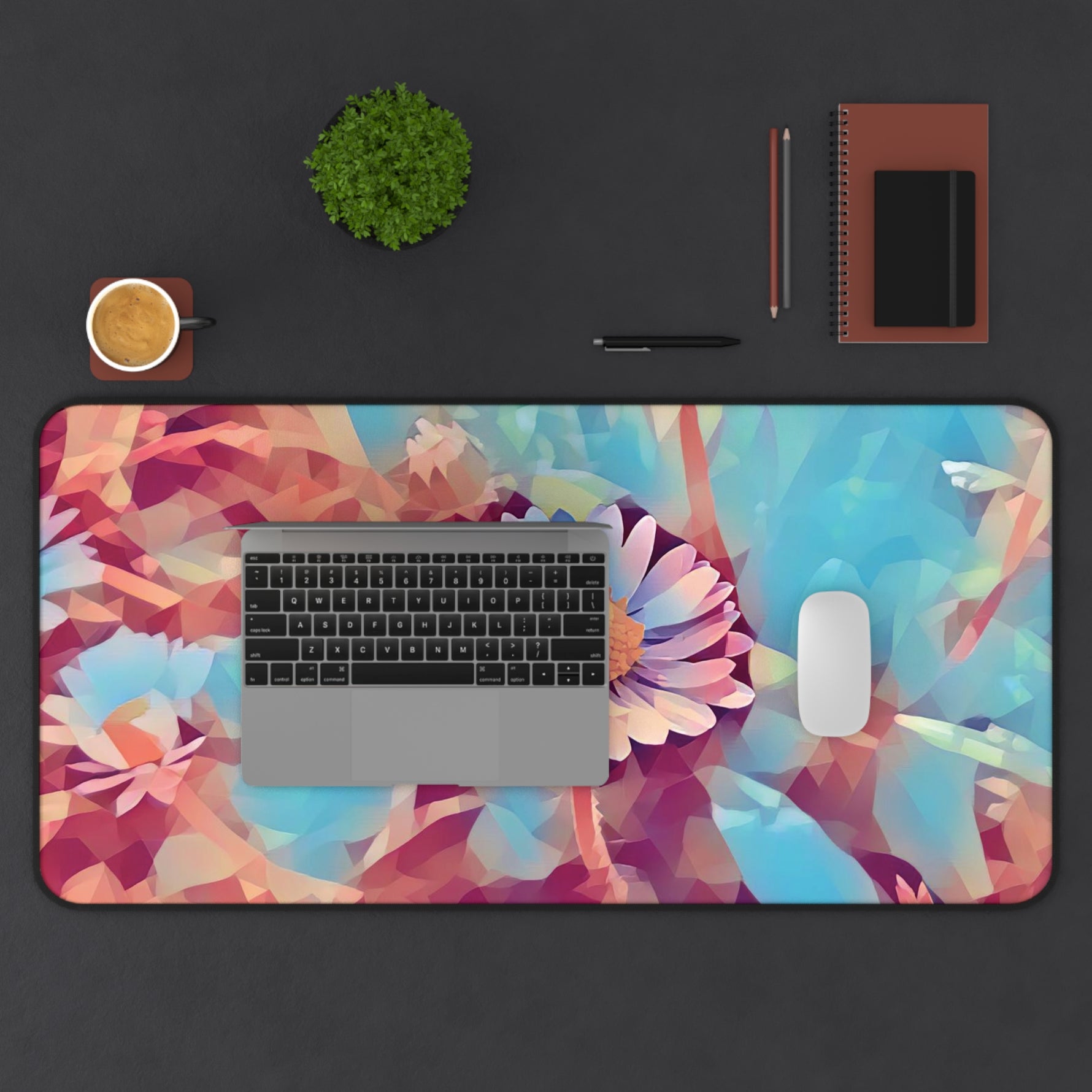 Desk Mat - Poly Art - Flower of Daisies (Variant 6)