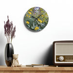 Acrylic Wall Clock - Poly Art - Flower of Lysimachia