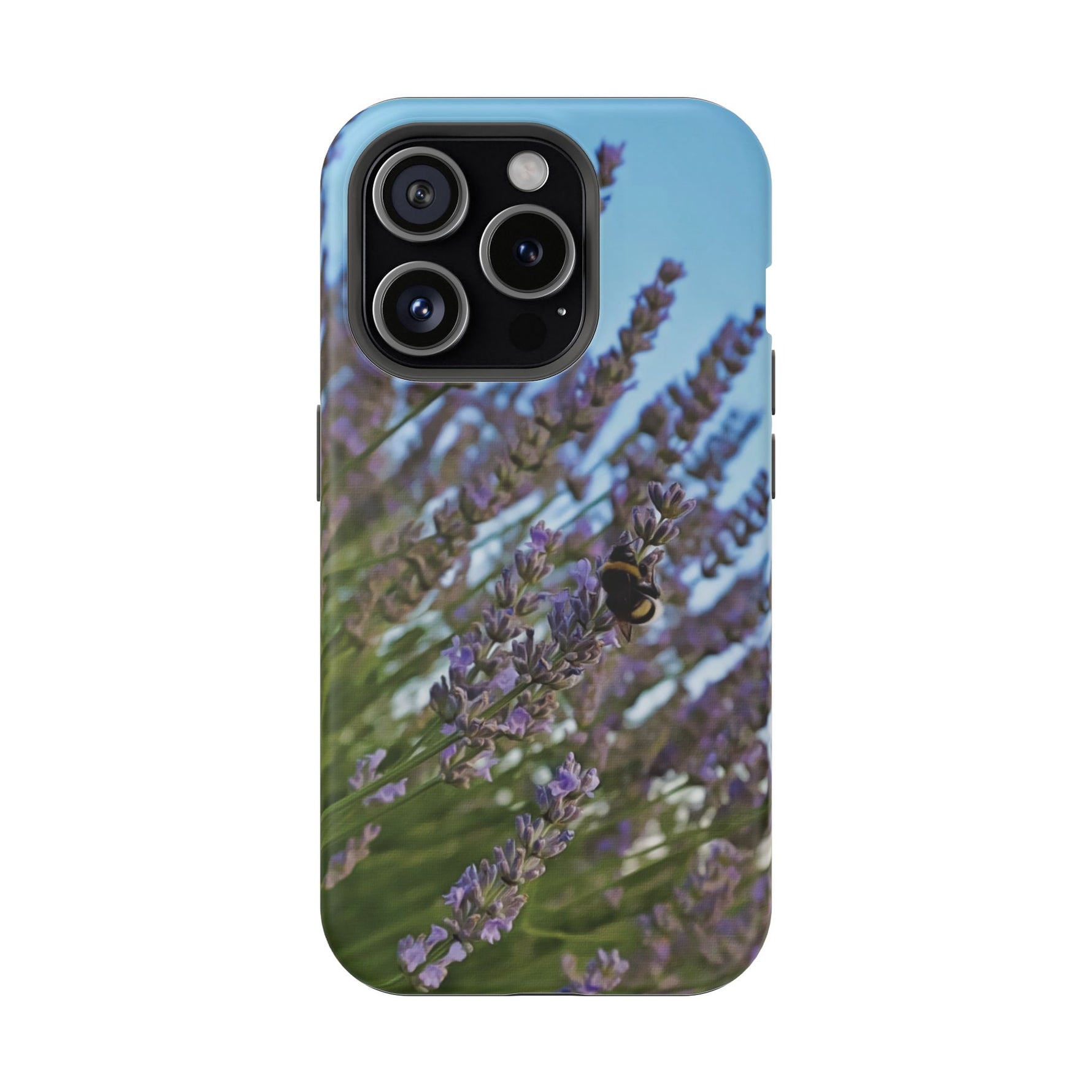 Magnetic Tough Phone Case - Flower of Lavender with Bombus