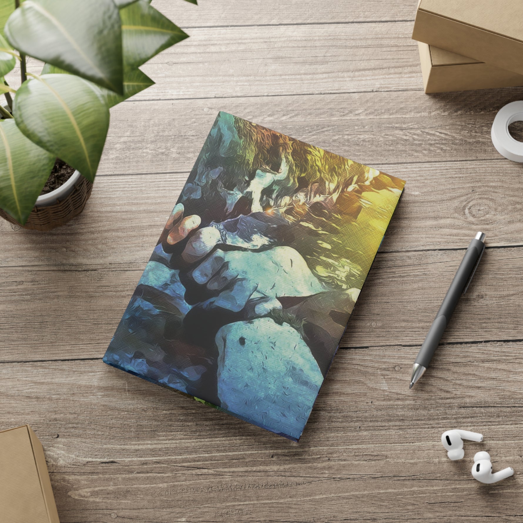 Hardcover Notebook with Puffy Covers - Stone Balance (Variant 2)