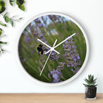 Wall Clock - Flower of Lavender with Bombus Insect (Variant 2)