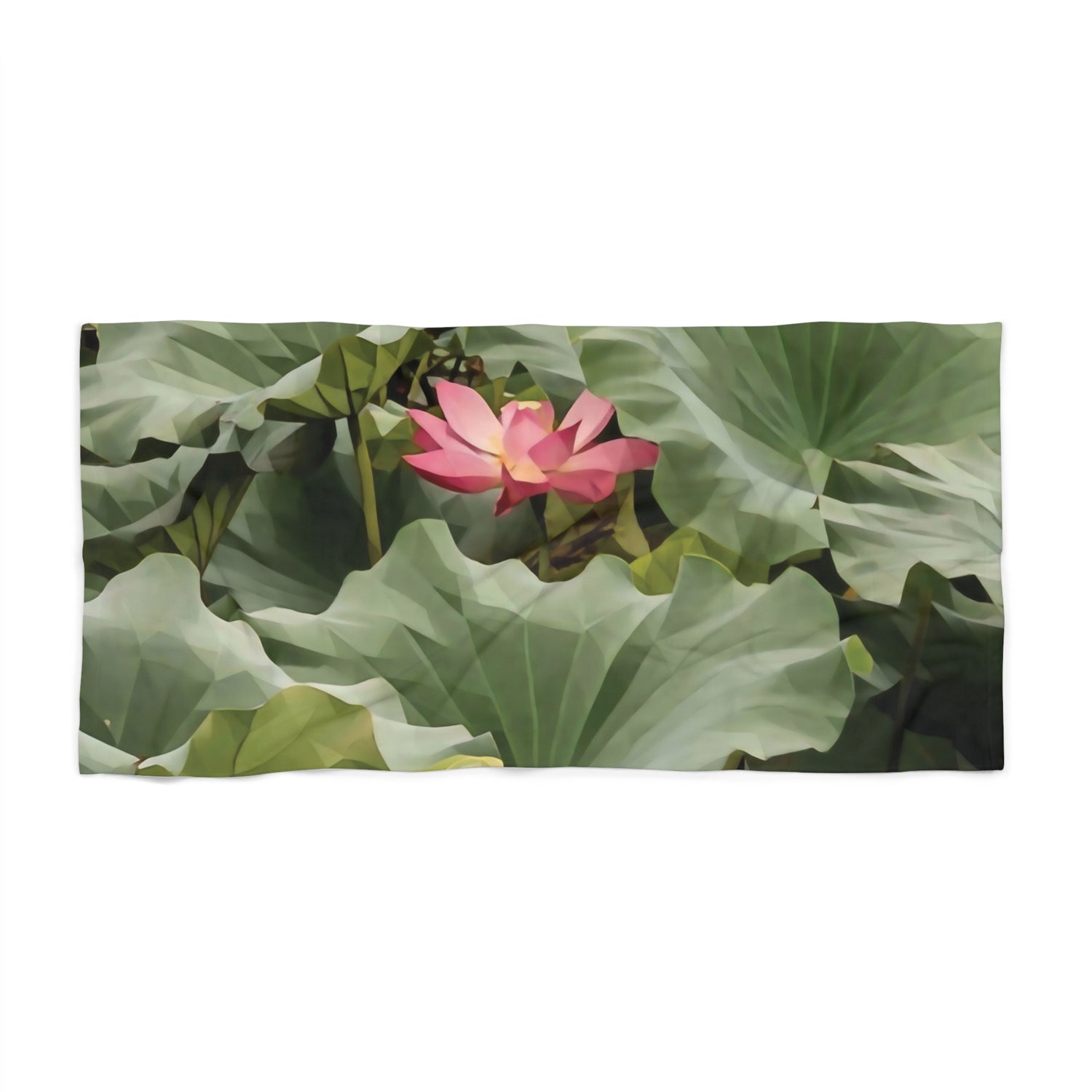 Beach Towel – Poly Art - Flower of Lotus (Variant 2)