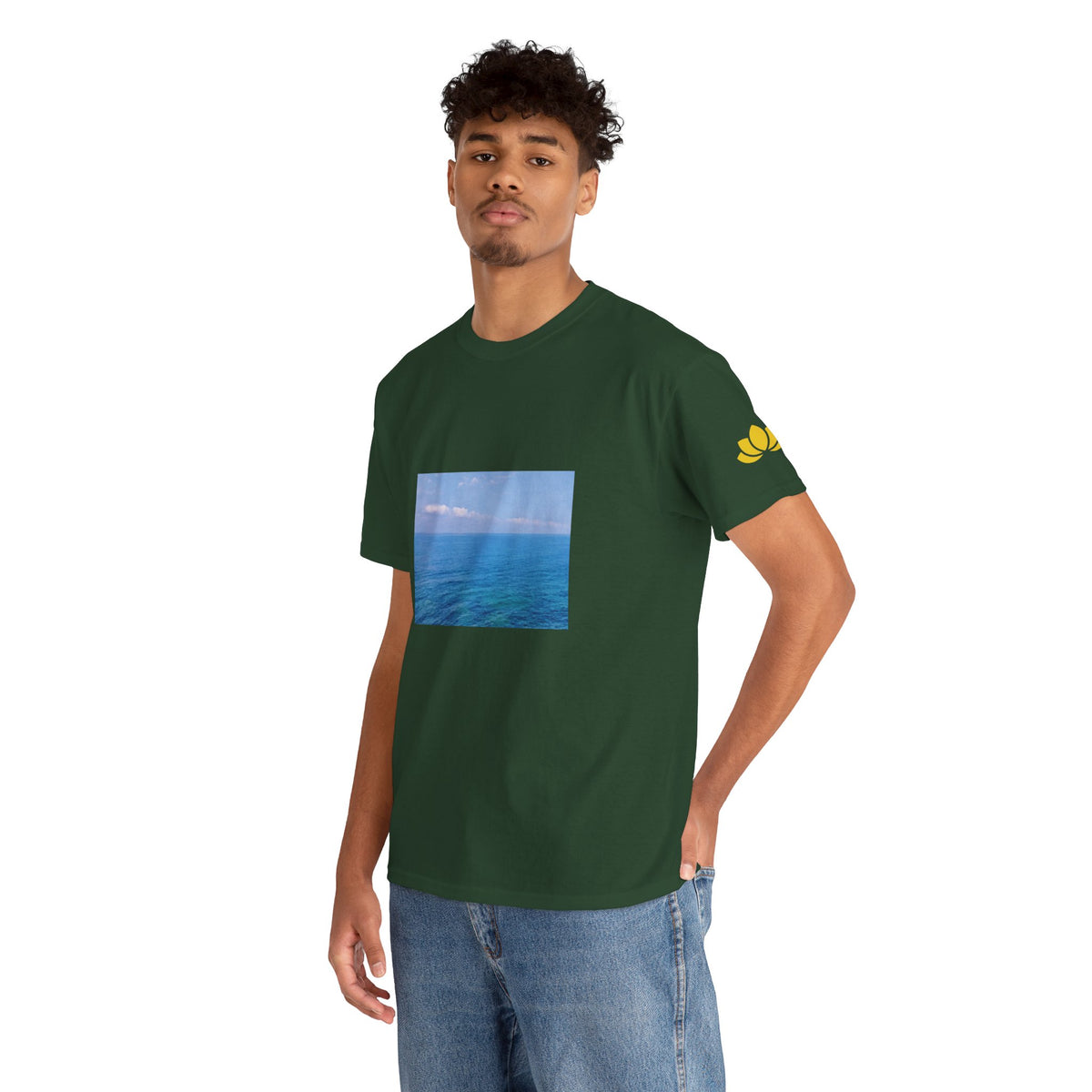 Unisex Heavy Cotton Tee - Sea (Variant 1)