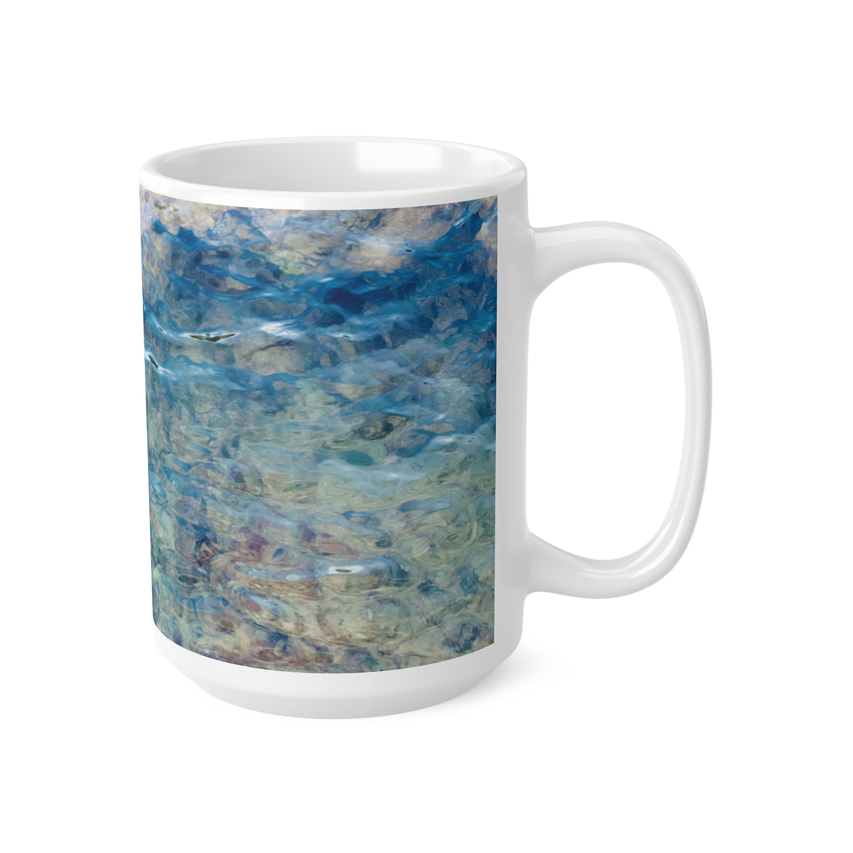 Ceramic White Cup 15oz - Sea (Variant 04)