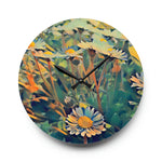 Acrylic Wall Clock - Poly Art - Flower of Daisies (Variant 2)