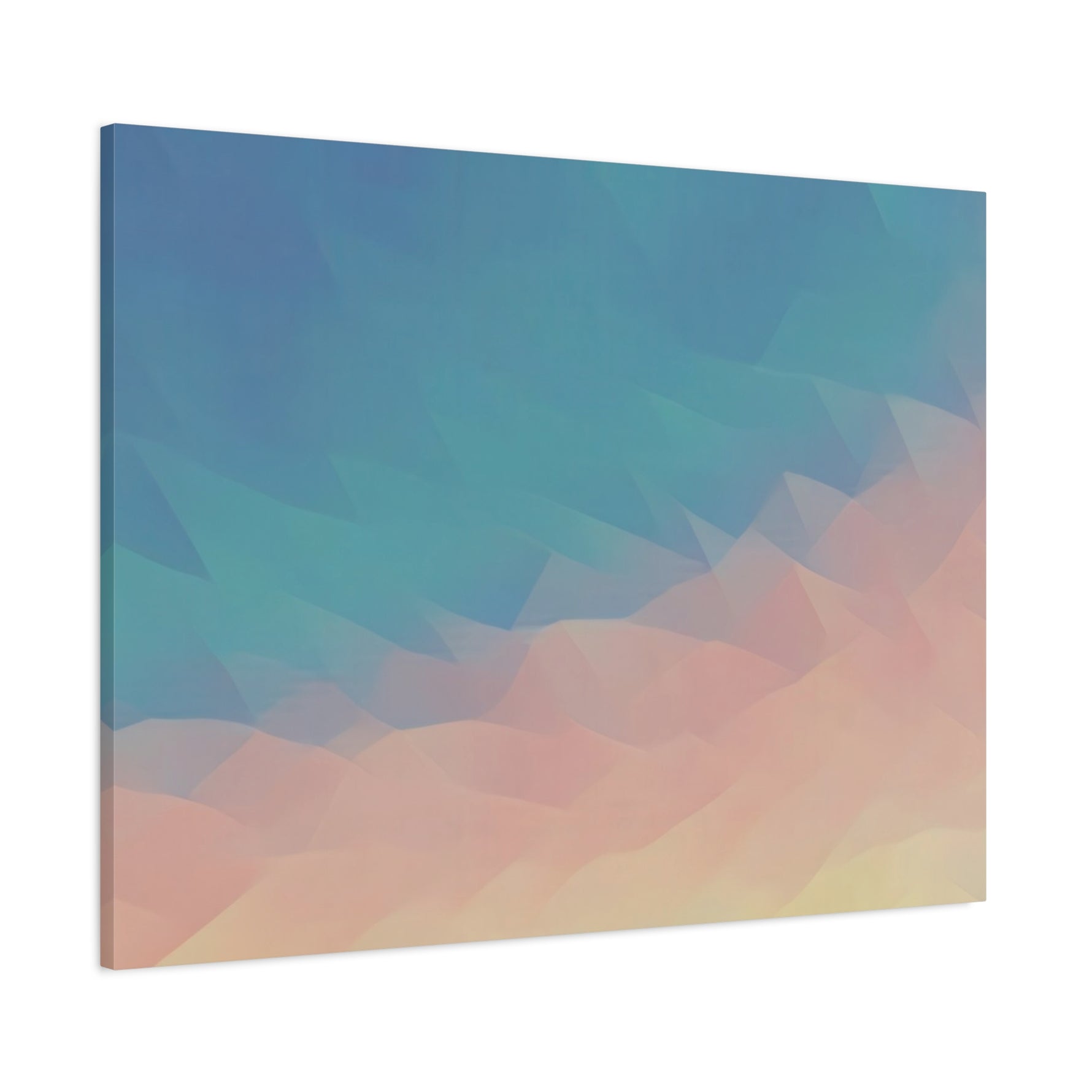 Stretched Matte Canvas - Poly Art - Sunset Sky (Variant 1)