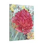 Stretched Matte Canvas - Poly Art - Dahlia in red (Variant 2)